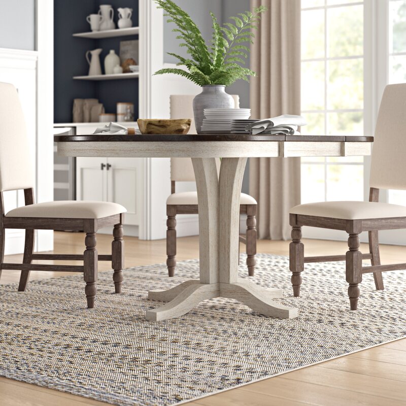 Gracie Oaks Ridgley Extendable Acacia Solid Wood Dining Table & Reviews